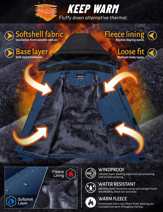 🔥 BESTSELLER | 6 STÜCK 25,99 € | Herren-Outdoorjacke mit Fleecefutter