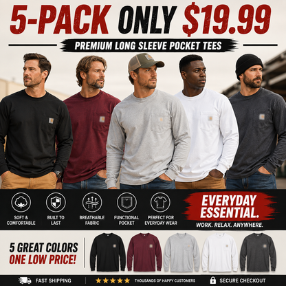 🔥CHT Men's K87 Workwear Loose Fit Heavyweight Short-Sleeve Pocket T-Shirt