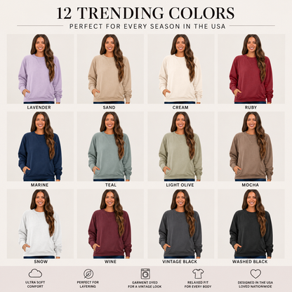 Pigment Dyed Sweatshirt With Pockets