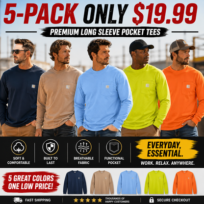 🔥CHT Men's K87 Workwear Loose Fit Heavyweight Short-Sleeve Pocket T-Shirt