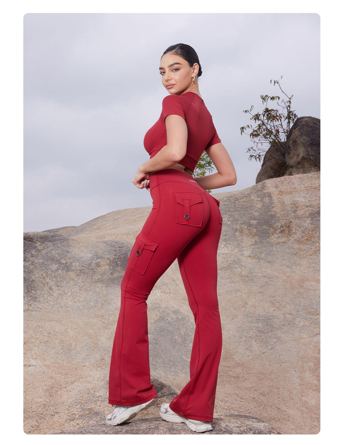 Sculpt & Flare Leggings mit hoher Taille und Taschen