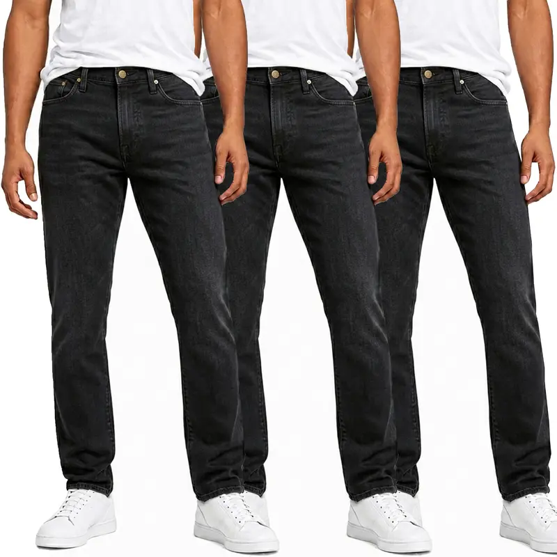 8er-Pack Herren Flex-Stretch Jeans – Slim Straight Fit mit 5 Taschen