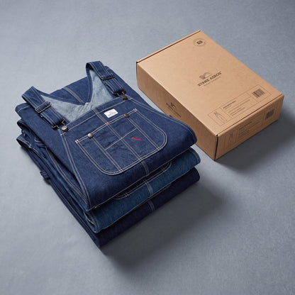 🏆𝐎𝐟𝐟𝐢𝐜𝐢𝐚𝐥 𝐁𝐫𝐚𝐧𝐝 𝐒𝐭𝐨𝐫𝐞Men’sDurable Denim Bib Overalls with Adjustable Shoulder Straps & Multi‑Purpose Utility Pockets