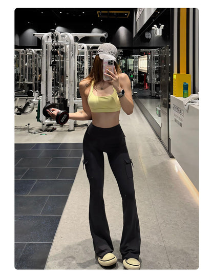 Sculpt & Flare Leggings mit hoher Taille und Taschen