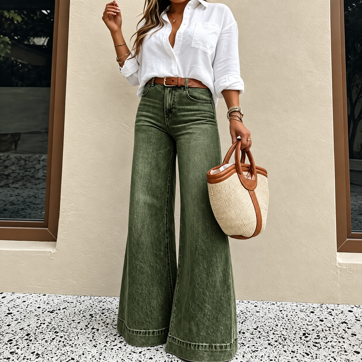 👍🔥 Zeitlich begrenztes Angebot – Lockere, baggy Oversize-Jeans mit geradem Bein und praktischen Taschen