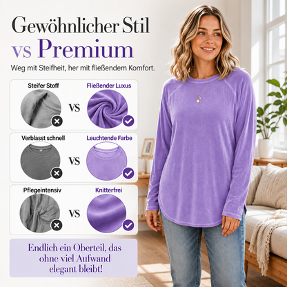 👚 Saisonaler Style – Lässiges Baumwoll-Oberteil mit Rundhalsausschnitt – Luftiger Tragekomfort & vielseitig kombinierbar mit Jeans oder Leggings