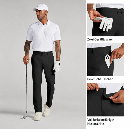 Herren-Golfhosen mit Stretch und geradem Bein