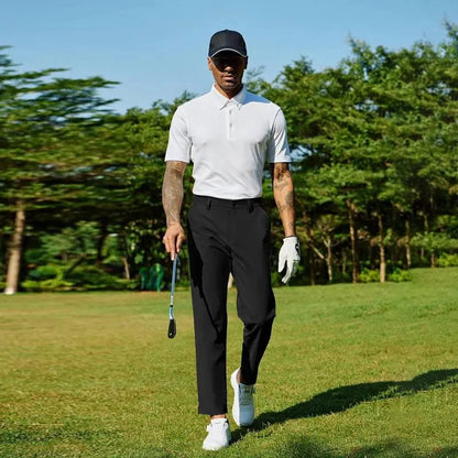 Herren-Golfhosen mit Stretch und geradem Bein