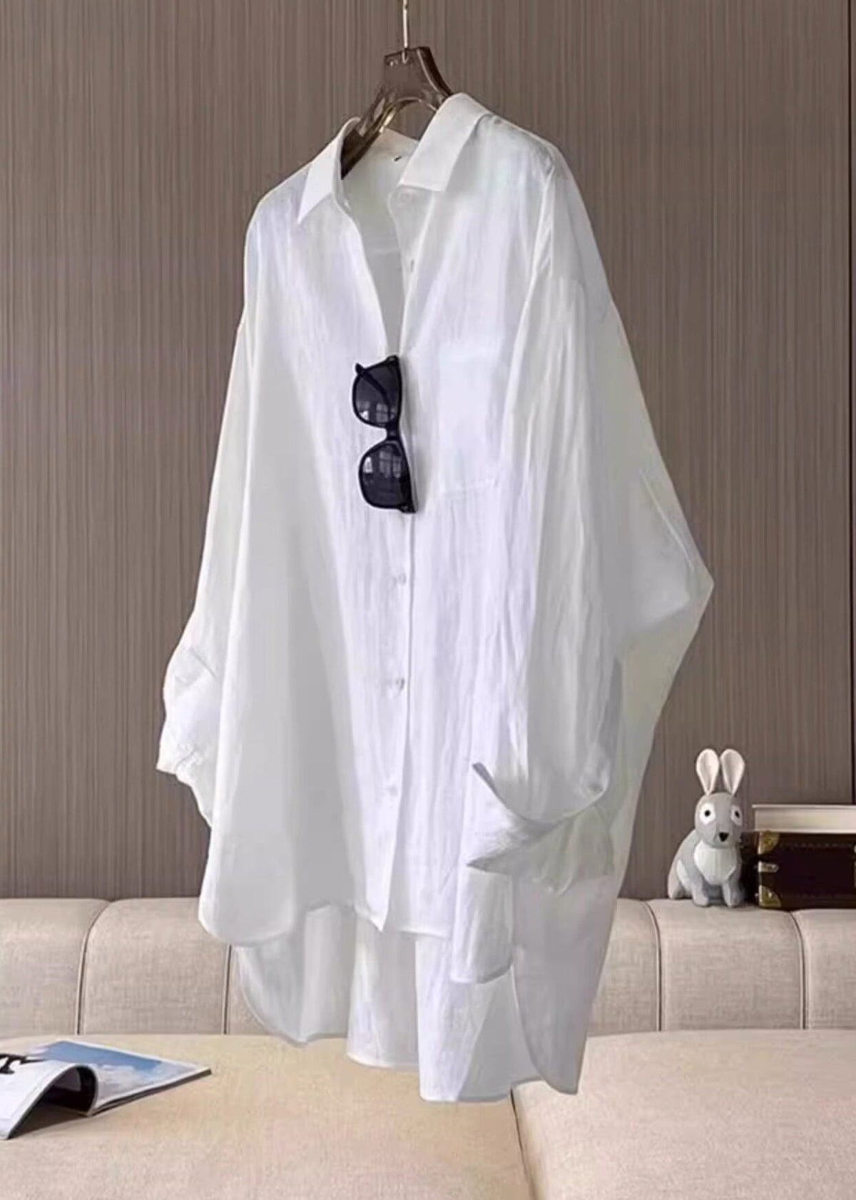 Casual White Oversized Cotton Shirts