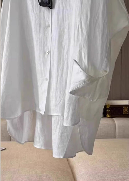 Casual White Oversized Cotton Shirts