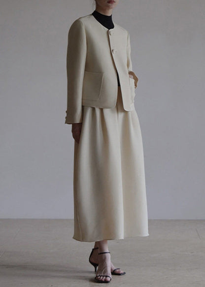 Classy Apricot Exra Large Hem Cotton Skirts