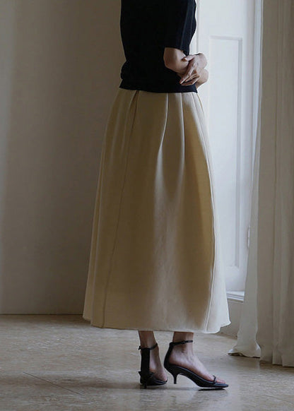 Classy Apricot Exra Large Hem Cotton Skirts