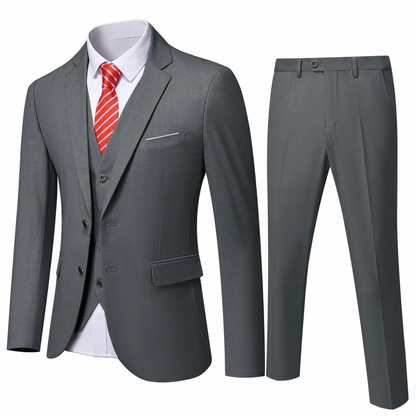 🔥Ausverkauf, begrenzter Lagerbestand 🔥 Herren‑Anzug mit Weste und Krawatte