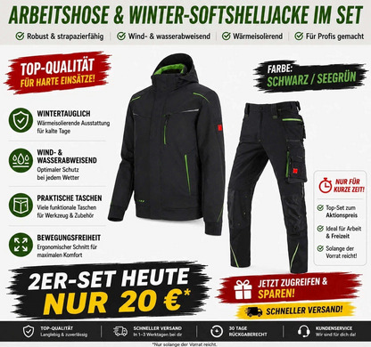 ☀️ WINTER-SALE IM SOMMER ❄️ Softshelljacke × Bundhose e.s.motion 2020 Set