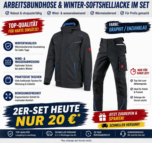 ☀️ WINTER-SALE IM SOMMER ❄️ Softshelljacke × Bundhose e.s.motion 2020 Set