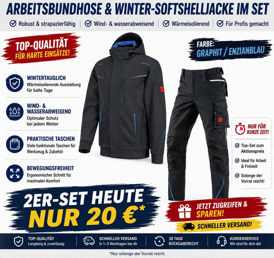 ☀️ WINTER-SALE IM SOMMER ❄️ Softshelljacke × Bundhose e.s.motion 2020 Set