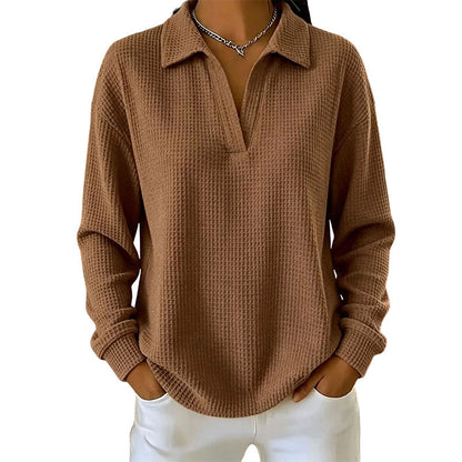 Bestseller🏆🧶 Women's V-neck long-sleeve knit top