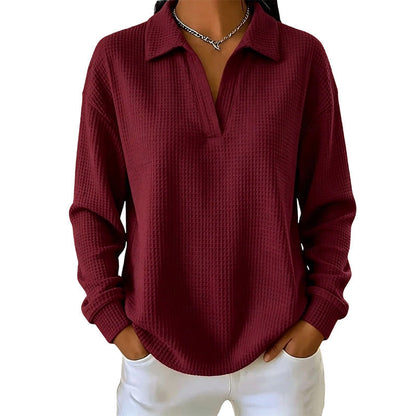 Bestseller🏆🧶 Women's V-neck long-sleeve knit top
