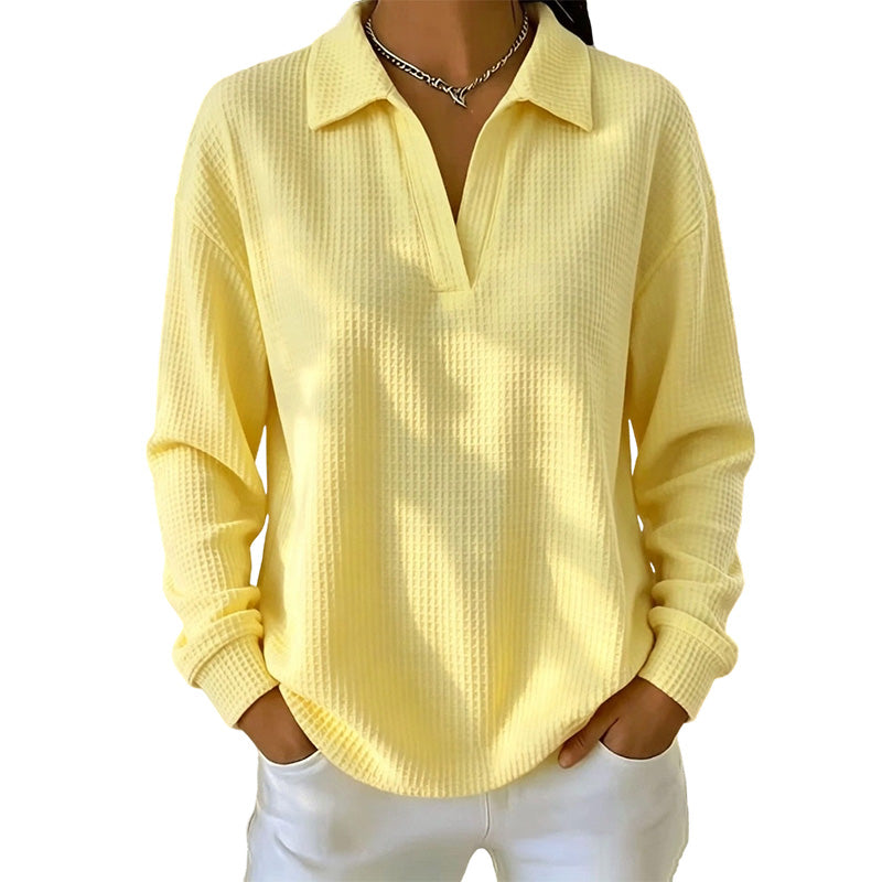 Bestseller🏆🧶 Women's V-neck long-sleeve knit top
