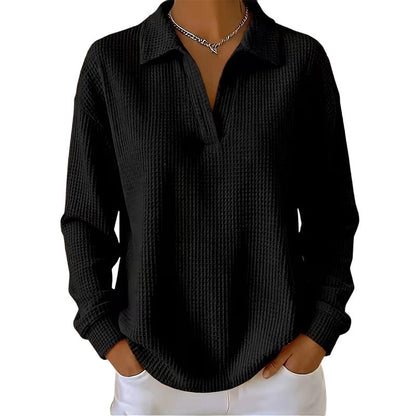Bestseller🏆🧶 Women's V-neck long-sleeve knit top