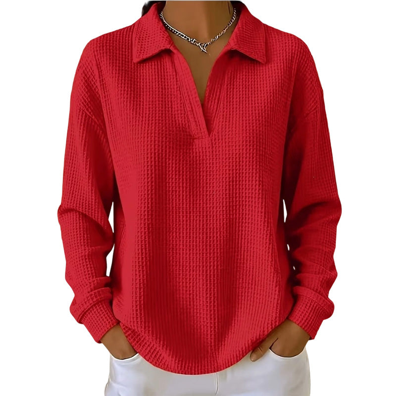 Bestseller🏆🧶 Women's V-neck long-sleeve knit top