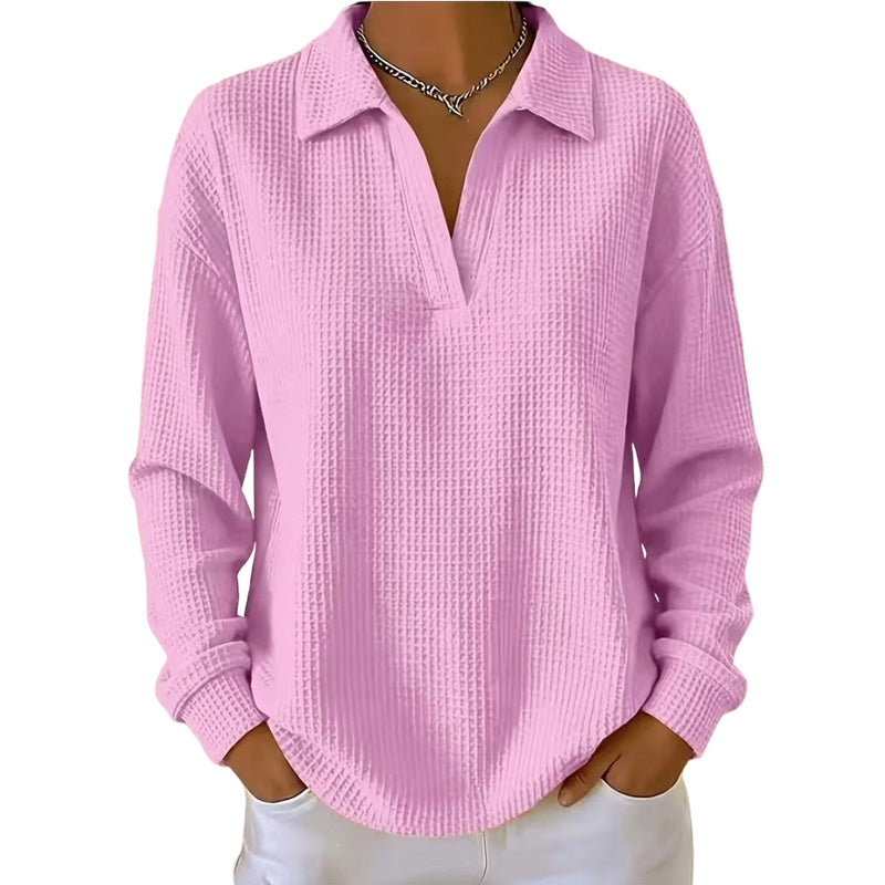 Bestseller🏆🧶 Women's V-neck long-sleeve knit top