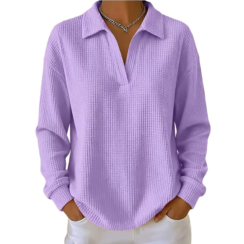 Bestseller🏆🧶 Women's V-neck long-sleeve knit top