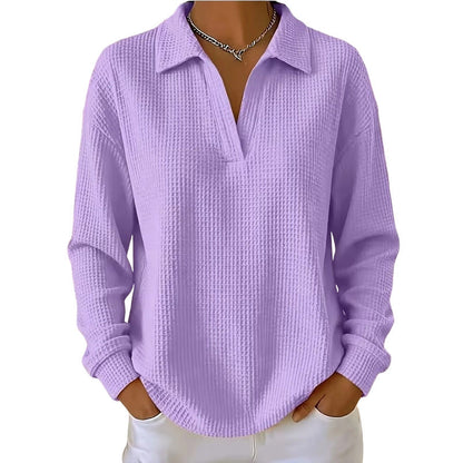 Bestseller🏆🧶 Women's V-neck long-sleeve knit top