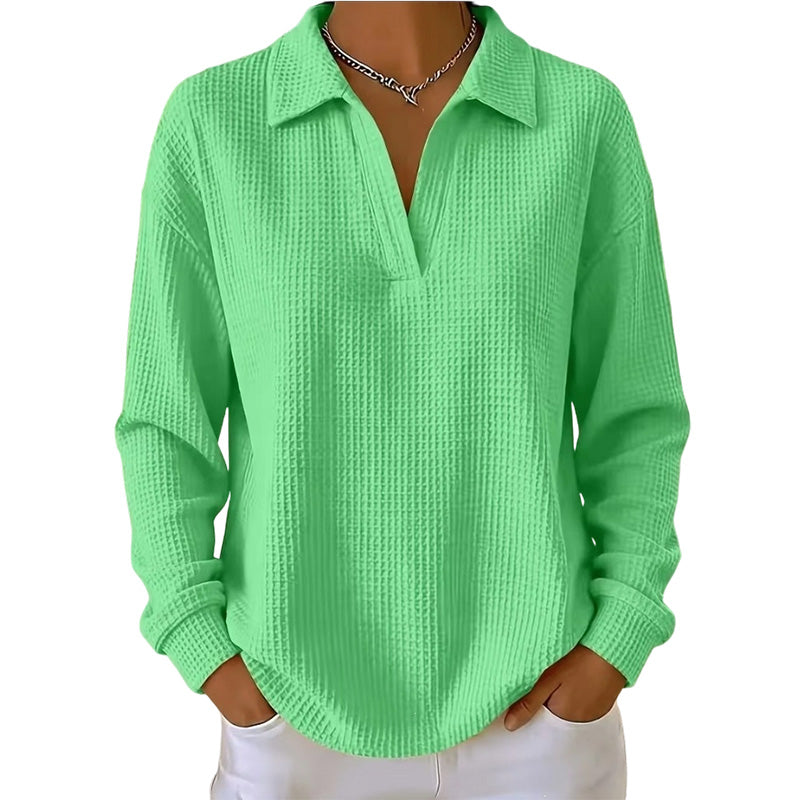 Bestseller🏆🧶 Women's V-neck long-sleeve knit top
