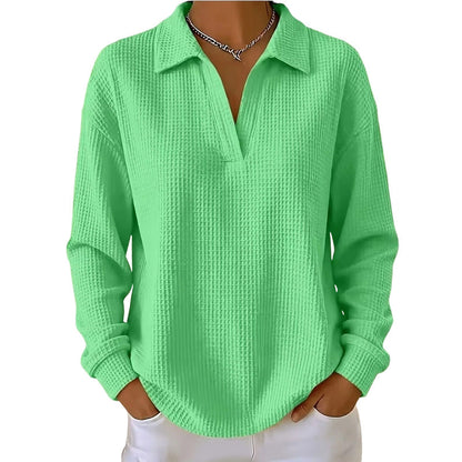 Bestseller🏆🧶 Women's V-neck long-sleeve knit top