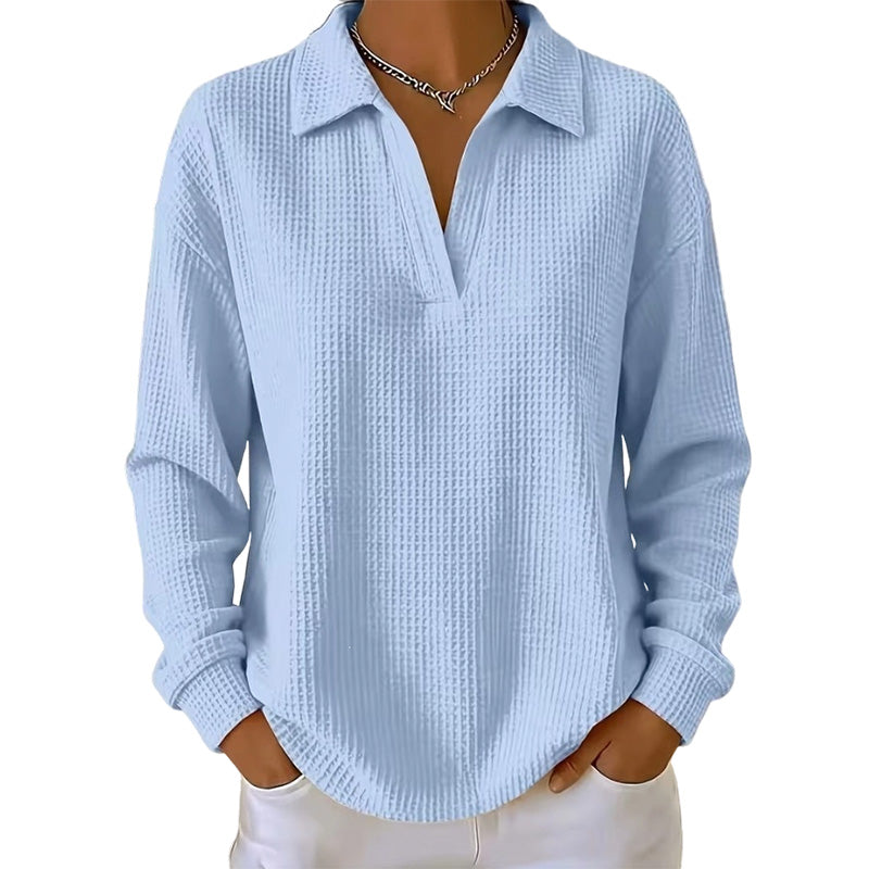 Bestseller🏆🧶 Women's V-neck long-sleeve knit top