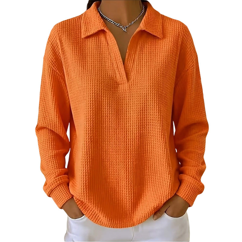 Bestseller🏆🧶 Women's V-neck long-sleeve knit top