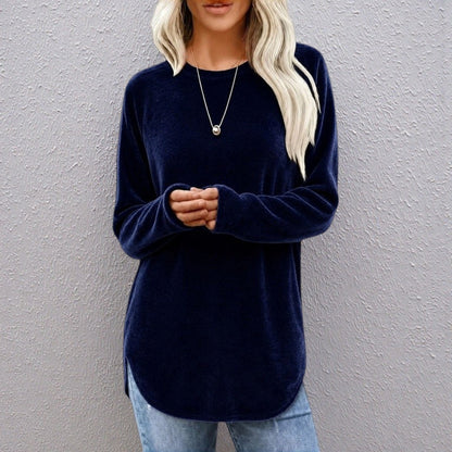 👚 Saisonaler Style – Lässiges Baumwoll-Oberteil mit Rundhalsausschnitt – Luftiger Tragekomfort & vielseitig kombinierbar mit Jeans oder Leggings