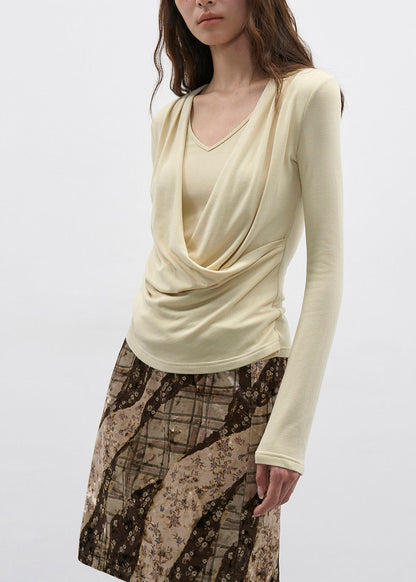 Light Yellow Long Sleeved T-Shirt