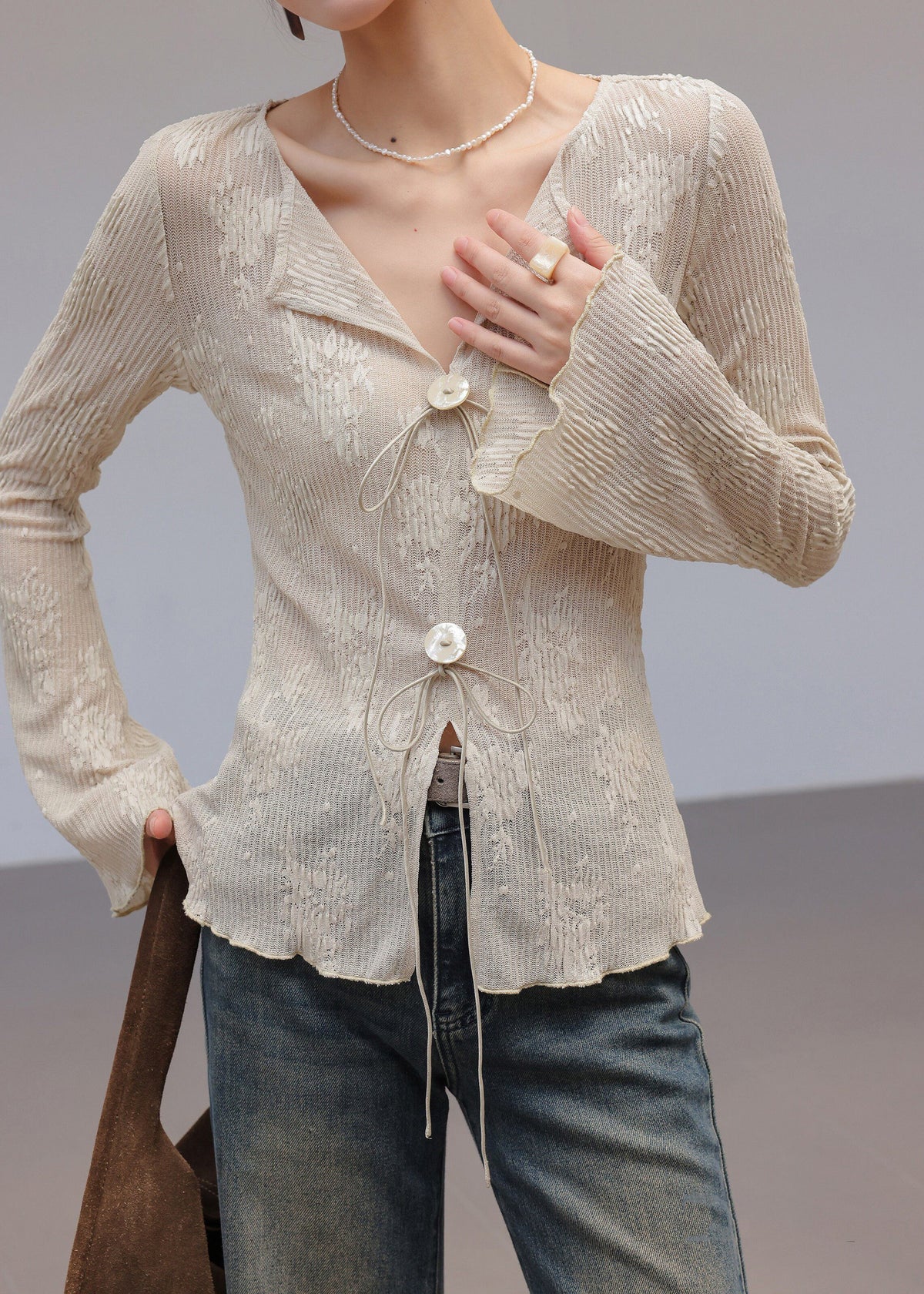 White Embroidered Spandex