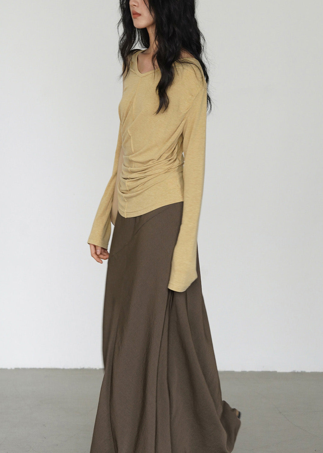 Yellow Wrinkled Cotton
