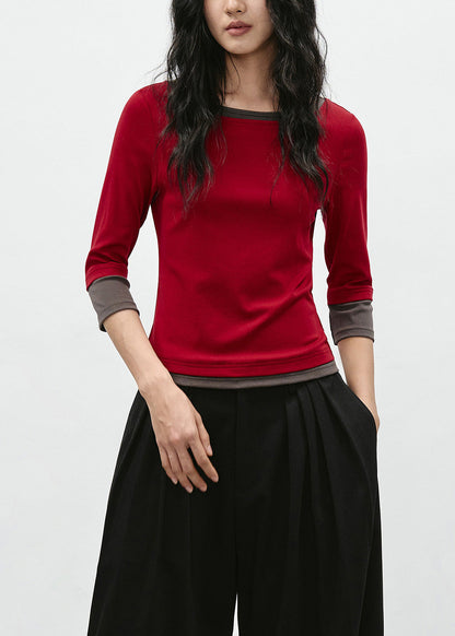 Red Patchwork Cotton Bracelet Sleeve