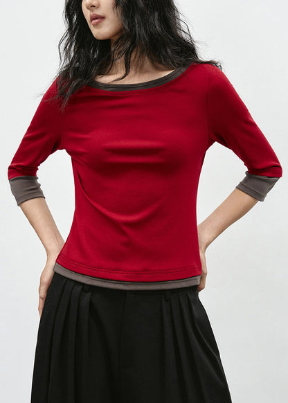 Red Patchwork Cotton Bracelet Sleeve