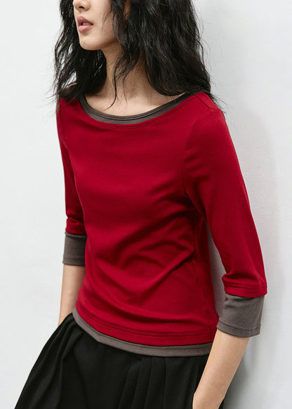 Red Patchwork Cotton Bracelet Sleeve