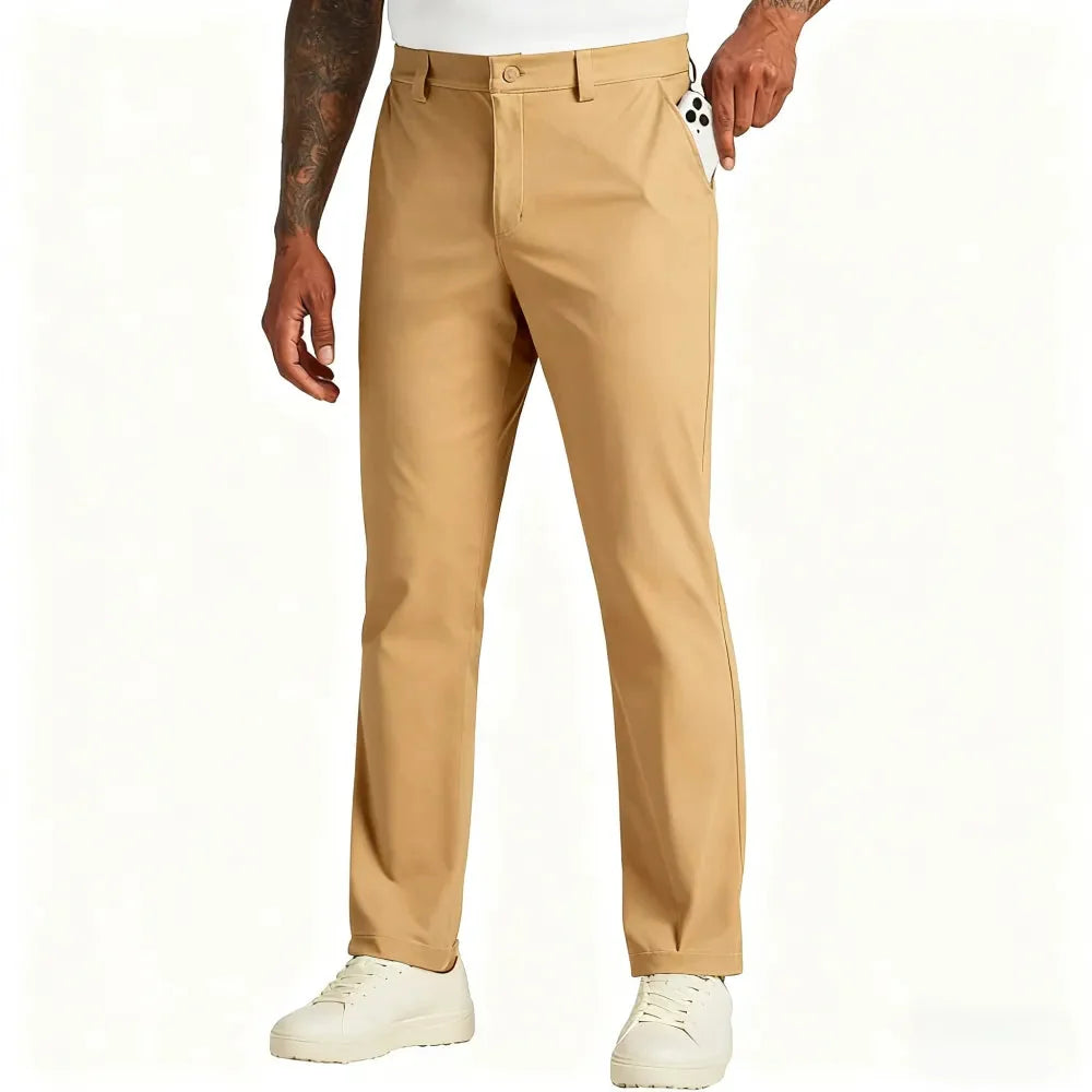 Herren-Golfhosen mit Stretch und geradem Bein