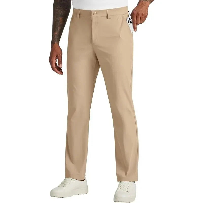 Herren-Golfhosen mit Stretch und geradem Bein
