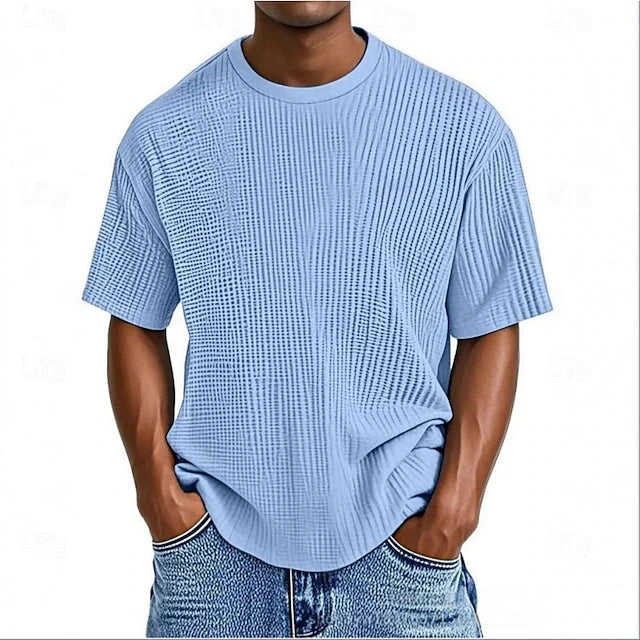 Premium Waffle-Knit T-Shirt – Lässig, Atmungsaktiv & Komfortabel