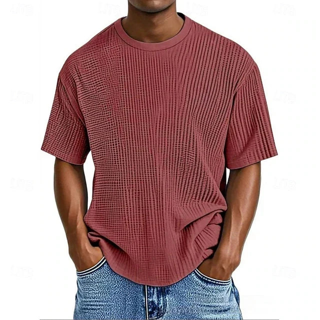 Premium Waffle-Knit T-Shirt – Lässig, Atmungsaktiv & Komfortabel