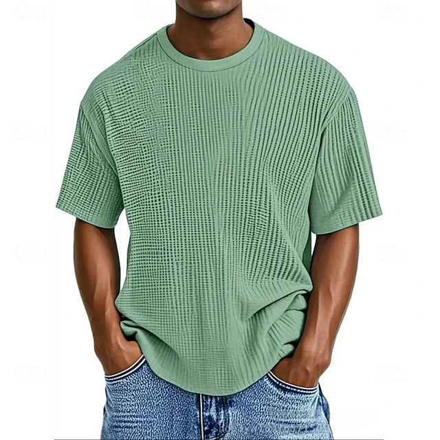 Premium Waffle-Knit T-Shirt – Lässig, Atmungsaktiv & Komfortabel