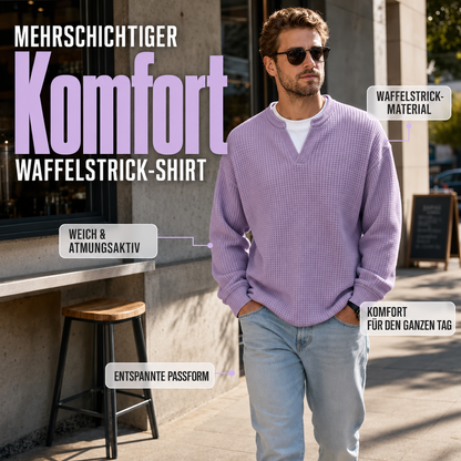 ⌛ Nur für kurze Zeit 🛍️ Mehrlagiges Komfort-Waffelshirt🛍️