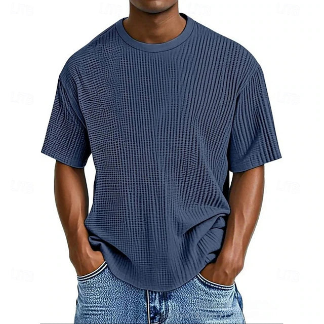 Premium Waffle-Knit T-Shirt – Lässig, Atmungsaktiv & Komfortabel
