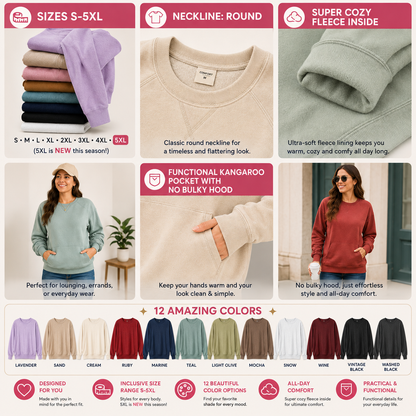 Pigment Dyed Sweatshirt With Pockets