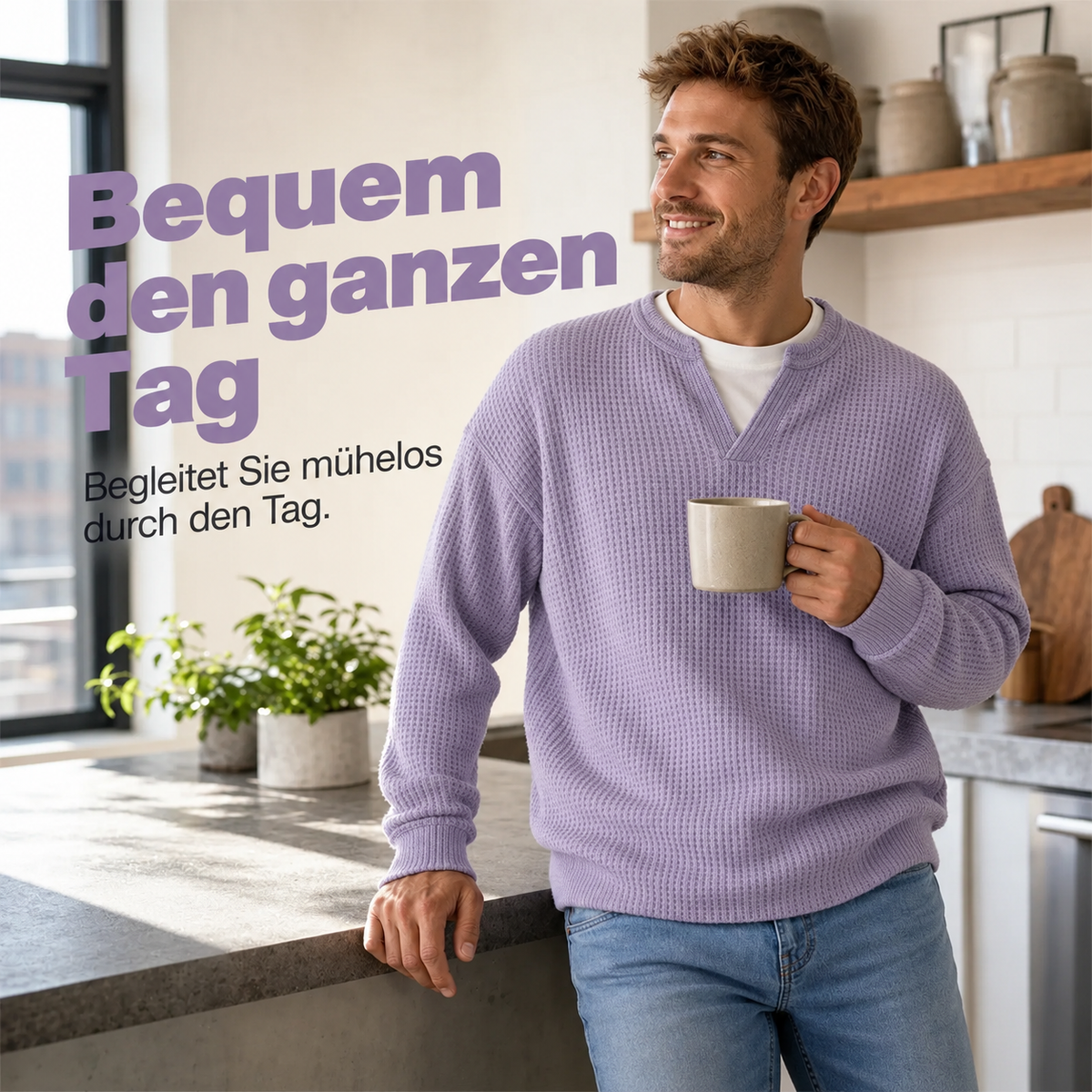 ⌛ Nur für kurze Zeit 🛍️ Mehrlagiges Komfort-Waffelshirt🛍️