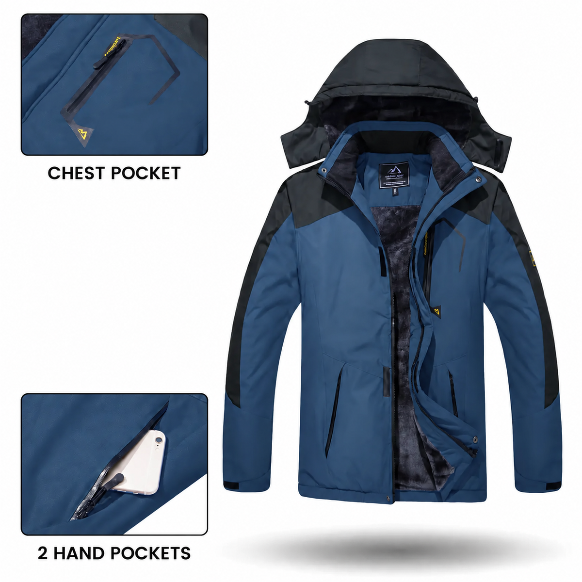 🔥 BESTSELLER | 6 STÜCK 25,99 € | Herren-Outdoorjacke mit Fleecefutter