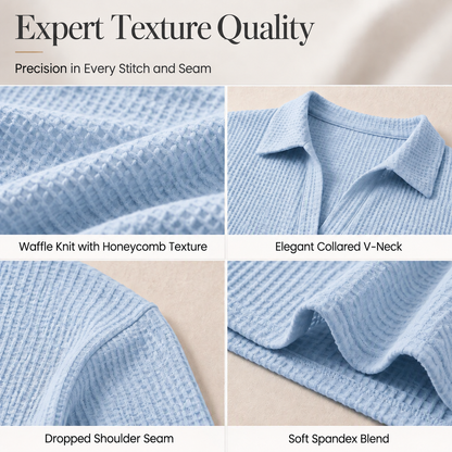 Bestseller🏆🧶 Women's V-neck long-sleeve knit top